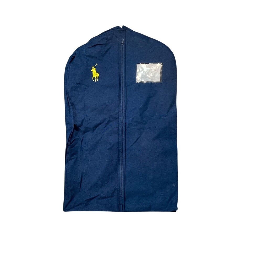Authentic RALPH LAUREN 38" X 24 Side Zipper Garment Bag Navy Blue Ships